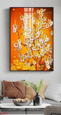 File PSD File tranh cây tiền tài lộc CT709 (bản gốc) cho nhà in