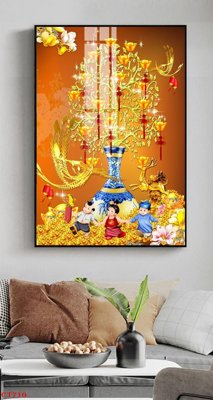 File tranh File tranh cây tiền tài lộc CT710 (ảnh gốc) chi tiết rõ ràng