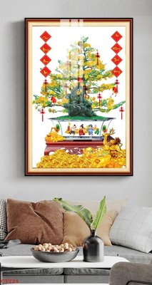 Tải file File tranh cây tiền tài lộc CT721 (gốc) chủ đề phong thủy