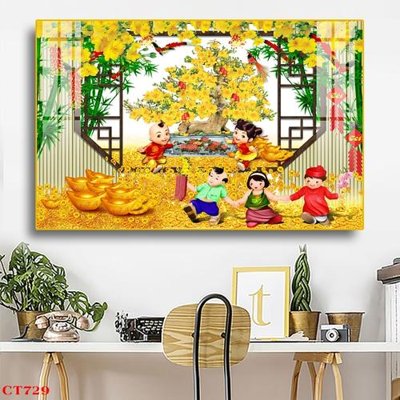 Tải file gốc File tranh cây tiền tài lộc CT729 (bản PSD) đầy đủ layer
