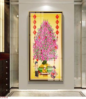 Mua file gốc File tranh cây tiền tài lộc CT731 (in ấn) tại Filetranh.com