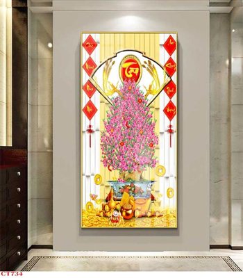 Tải xuống file tranh gốc File tranh cây tiền tài lộc CT734 (PSD/TIFF)