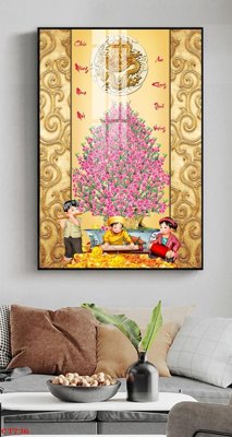 File PSD File tranh cây tiền tài lộc CT736 (bản gốc) chất lượng nhất