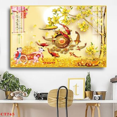 File ảnh File tranh cây tiền tài lộc CT745 (gốc) in poster