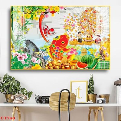 Tải file File tranh cây tiền tài lộc CT748 (gốc) làm file quảng cáo