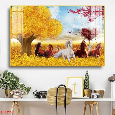 Ảnh gốc File tranh cây tiền tài lộc CT751 (độ nét cao) in tráng gương