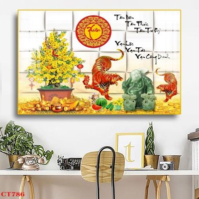 File PSD File tranh cây tiền tài lộc CT786 (bản gốc) dễ dàng edit