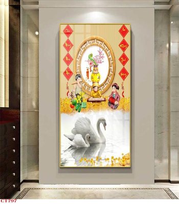 File tranh gốc File tranh cây tiền tài lộc CT797 (bản quyền) file PSD