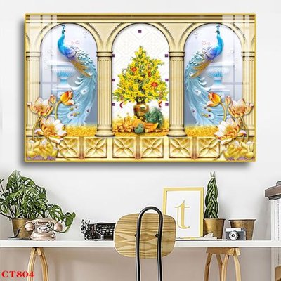 File in ấn File tranh cây tiền tài lộc CT804 (bản gốc) sắc nét