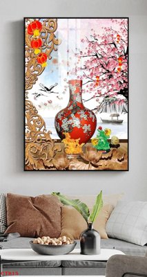 File ảnh File tranh cây tiền tài lộc CT815 (gốc) trang trí khách sạn