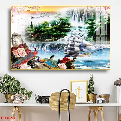 Hình ảnh file gốc File tranh cây tiền tài lộc CT826 (chất lượng cao)