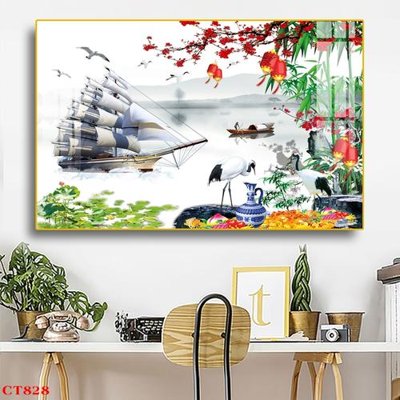 Tải file gốc File tranh cây tiền tài lộc CT828 (in khổ lớn) không mờ