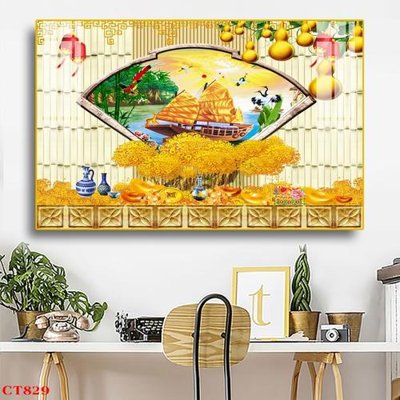 Download file ảnh gốc File tranh cây tiền tài lộc CT829 để in ấn