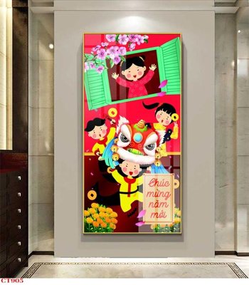 File gốc File tranh cây tiền tài lộc CT905 (in lụa) chi tiết cao