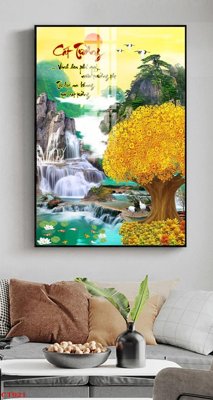 File gốc File tranh cây tiền tài lộc CT921 (Filetranh.com) File tranh cây tiền tài lộc CT921