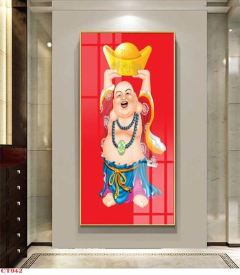 File gốc File tranh cây tiền tài lộc CT942 (in lụa) tranh phong thủy