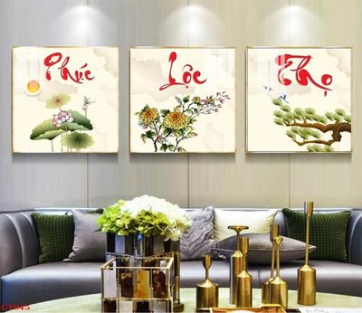 File gốc File tranh cây tiền tài lộc CT945 (in lụa) tranh thuận buồm