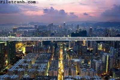 Download file gốc Canh dem thanh pho 118 (in mica) trang trí