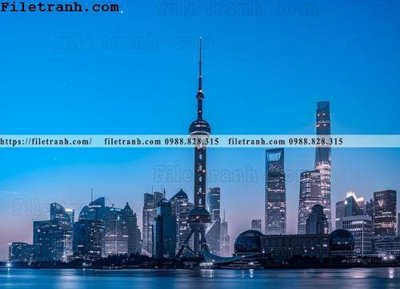 File tranh Canh dem thanh pho 161 (gốc) chủ đề thiên nhiên