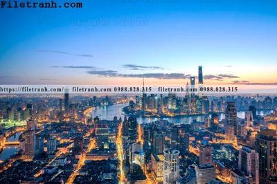 File gốc Canh dem thanh pho 237 (ảnh chi tiết) để in trần