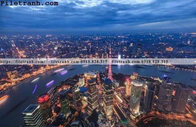 File tranh gốc PSD Canh dem thanh pho 341 còn nguyên layer