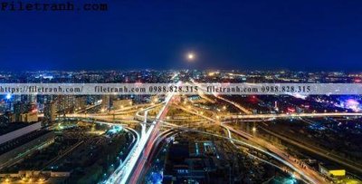 File gốc Canh dem thanh pho 345 (in tráng gương) nghệ thuật