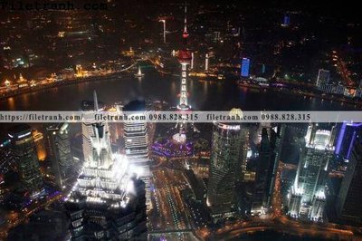 File tranh Canh dem thanh pho 368 (ảnh gốc) in trần xuyên sáng