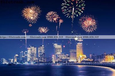 File gốc Canh dem thanh pho 475 (in tráng gương) sang trọng