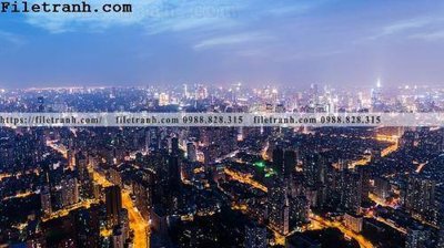 File tranh Canh dem thanh pho 483 (gốc) chủ đề trẻ em