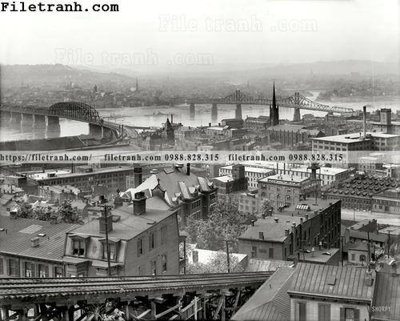 File in trần Cincinnati_ 1909 (bản gốc) mây trời