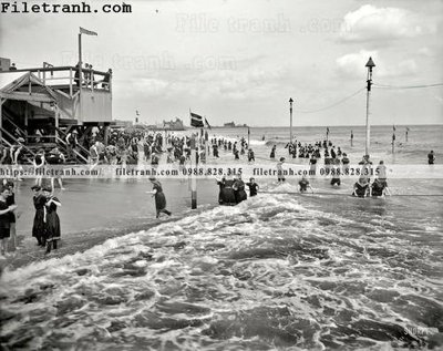 Chi tiết file tranh tráng gương Coney Capers_ 1905 (ảnh gốc)