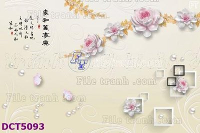 File tranh in trần File gốc in tranh tổng hợp DCT5093 (ảnh gốc siêu nét)