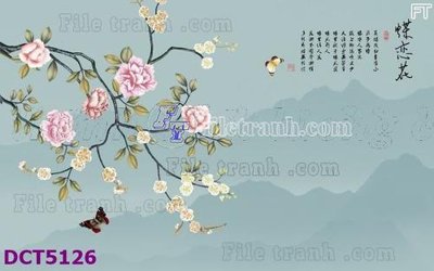 File tranh File gốc in tranh tổng hợp DCT5126 (bản gốc) in lụa 3D