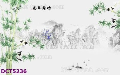 File in trần File gốc in tranh tổng hợp DCT5236 (bản gốc) hoa văn