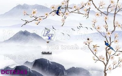 File gốc File gốc in tranh tổng hợp DCT5243 (in tráng gương) ốp tường