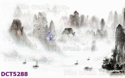 File gốc File gốc in tranh tổng hợp DCT5288 (in lụa) trang trí tường