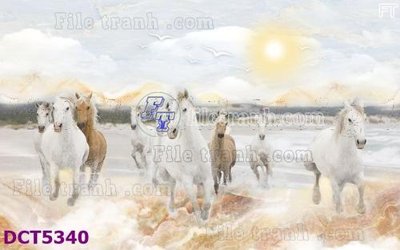 File in trần File gốc in tranh tổng hợp DCT5340 (bản gốc) đại dương