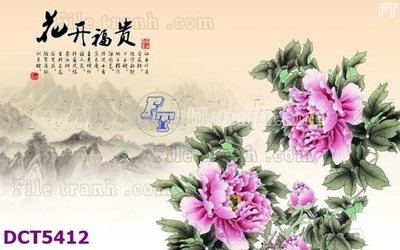 Tải file File gốc in tranh tổng hợp DCT5412 (PSD) cho in tranh kính