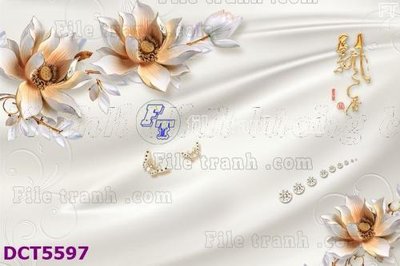 File in trần File gốc in tranh tổng hợp DCT5597 (file gốc) hoa văn 3D