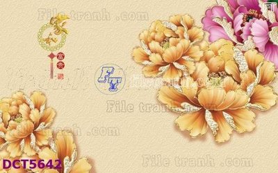 File gốc File gốc in tranh tổng hợp DCT5642 (in mica) trang trí