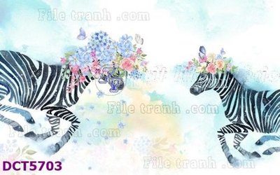 File in trần File gốc in tranh tổng hợp DCT5703 (bản gốc) hoa văn