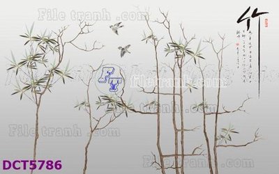 File gốc File gốc in tranh tổng hợp DCT5786 (in lụa) họa tiết 3D