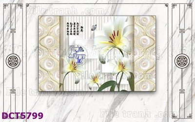 File tranh in trần File gốc in tranh tổng hợp DCT5799 (ảnh gốc siêu nét)