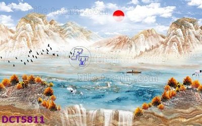 Download file gốc File gốc in tranh tổng hợp DCT5811 (in lụa) hoa lá