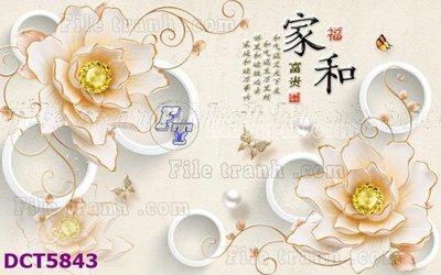 File tranh File gốc in tranh tổng hợp DCT5843 (bản gốc) treo tường