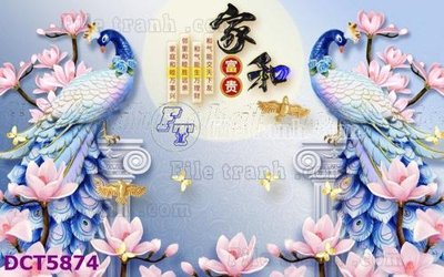 File in ấn File gốc in tranh tổng hợp DCT5874 (bản gốc) chất lượng cao