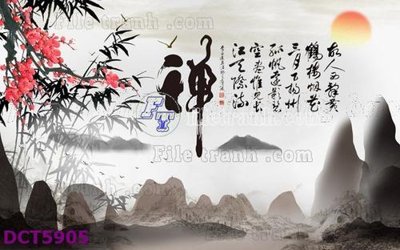 File tranh File gốc in tranh tổng hợp DCT5905 (bản gốc) in lụa dán tường