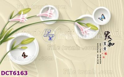 File in trần File gốc in tranh tổng hợp DCT6163 (bản gốc) hoa văn