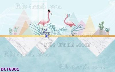 File tranh File gốc in nền tường vân đá cẩm thạch DCT6301 (gốc) chủ đề trẻ em