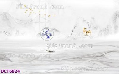 File tranh File gốc in nền tường vân đá cẩm thạch DCT6824 (bản gốc) in canvas
